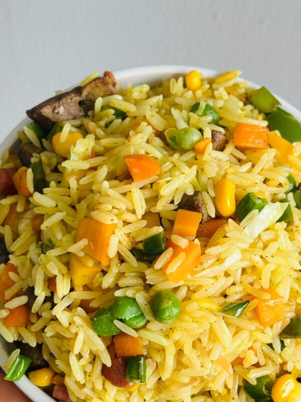 Nigerian Liver Fried Rice